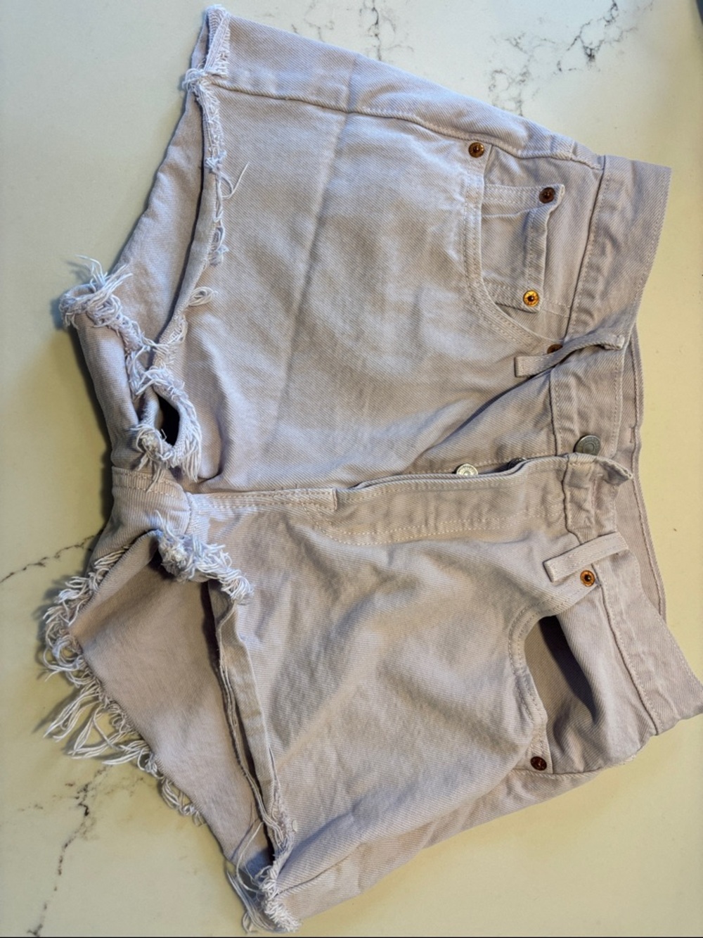 Levi's Lilac Denim Cutoff Jean Shorts
